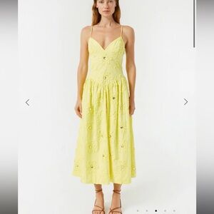 NWT Rhode Sophie dress in sunbeam yellow